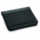 Corporate executive zipper portfolio, black polyester, organiser section, A4 pad