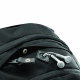 Laptop backpack, padded laptop compartment, shoulder straps and back panel