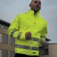 Soft shell hi viz waterproof work jacket, windproof, breathable, reflective tape