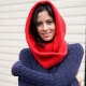 School wear snood scarf, warm acrylic versatile scarf and hood, unisex style