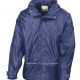 School waterproof jacket with sports mesh lining in approved uniform colours