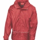 School waterproof jacket with sports mesh lining in approved uniform colours