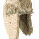 School wear sherpa hat, micro fleece lining, densely knitted outer faux fur trim