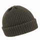 School wear double knit whistler hat, chunky soft knit, hem turn up option 