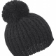 School wear chunky knit hat with huge self coloured pom pom, warm soft acrylic