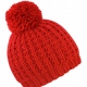 School wear chunky knit hat with huge self coloured pom pom, warm soft acrylic