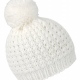 School wear chunky knit hat with huge self coloured pom pom, warm soft acrylic