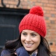 School wear chunky knit hat with huge self coloured pom pom, warm soft acrylic