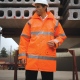Waterproof Reflective Safety Coat Jacket with Insulated Linig and Hood
