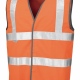 Riders hi viz vest with velcro fastening offering maximum visibility protection 