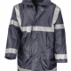Waterproof Reflective Management Coat Jacket with Insulated Linig and Hood