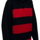 Rugby Top Contrast Hoops Reversible Shirt High Performance 100% Wick Polyester - Black / Scarlet Rugby Top Contrast Hoops Reversible Shirt High Performance 100% Wick Polyester