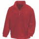School or college fleece top with 1/4 front zip and 2 side pockets