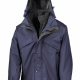 Waterproof windproof 3 in 1 coat with detachable fleece lining jacket and hood