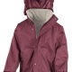 Eco school wear waterproof coat with reversible fleece school uniform jacket 