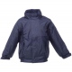 School wear uniform waterproof coat with fleece lining and reflective piping