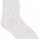 Patterned short school ankle socks in pelerine cotton available in white