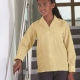 School blouse long sleeve revere collar
