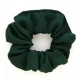 School or club plain green scrunchie, 100% polyester