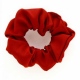 School or club plain red scrunchie, 100% polyester