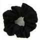 School or club black scrunchie, 100% polyester