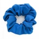 School or club plain saxe blue scrunchie, 100% polyester