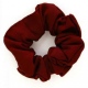 School or club plain maroon scrunchie, 100% polyester