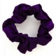 School or club plain purple scrunchie, 100% polyester