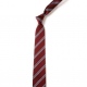 School or club tie, double stripe, 100% polyester, maroon and sky