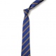 School or club tie, double stripe, 100% polyester, royal and gold