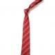 School or club tie, double stripe, 100% polyester, red and grey