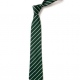 School or club tie, thin stripe, 100% polyester, green / white