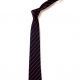 School or club tie, thin stripe, 100% polyester, black and red