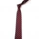 School or club tie, thin stripe, 100% polyester, maroon / saxe