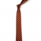 School or club tie, thin stripe, 100% polyester, maroon / gold