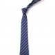 School or club tie, thin stripe, 100% polyester, royal blue / gold