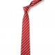School or club tie, thin stripe, 100% polyester, red / white