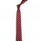School or club tie, thin stripe, 100% polyester, purple / gold