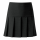 Girls school skirt, drop waisted with stitch down fan pleats and back zip