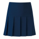 Girls school skirt, drop waisted with stitch down fan pleats and back zip