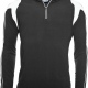 Sports fleece top 1/4 zip contrast colours with white piping