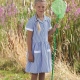 School Striped Summer Dress Button Front