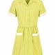 School Striped Summer Dress Button Front