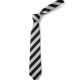 School uniform tie with broad stripe, polyester, elastic neck, clip on, standard