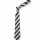 School uniform tie with broad stripe, polyester, elastic neck, clip on, standard