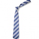 School uniform tie with broad stripe, polyester, elastic neck, clip on, standard