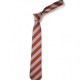 School uniform tie with broad stripe, polyester, elastic neck, clip on, standard