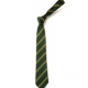 School uniform tie with double stripes, polyester, elastic, clip on, standard