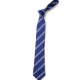 School uniform tie with double stripes, polyester, elastic, clip on, standard