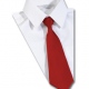 School uniform tie plain colour, polyester, elastic, clip on, standard